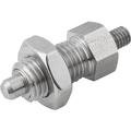 Kipp Indexing Plungers threaded pin, Style F, metric K0341.12412